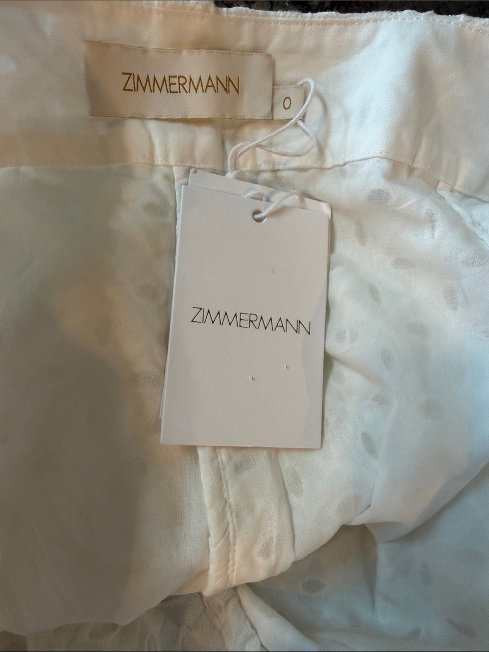 Zimmermann Matchmaker Anglaise Ivory Cotton crochet Pant US Size 4 NWT - Picture 11 of 14